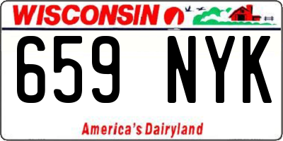 WI license plate 659NYK