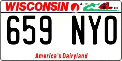 WI license plate 659NYO