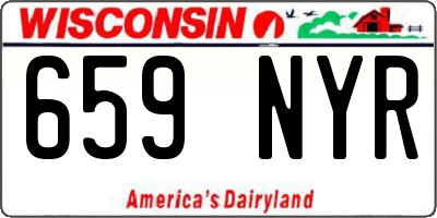 WI license plate 659NYR