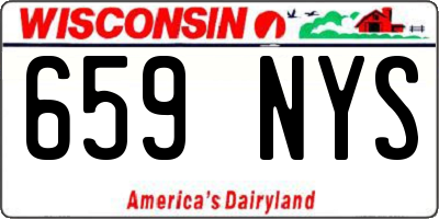 WI license plate 659NYS