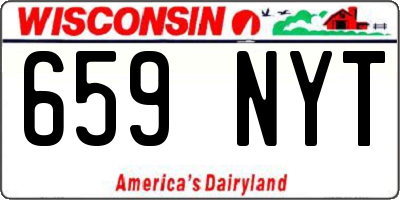 WI license plate 659NYT