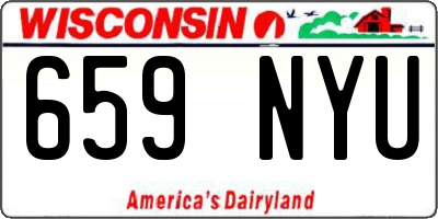 WI license plate 659NYU