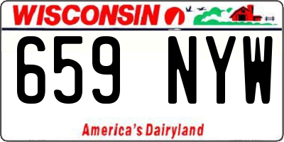 WI license plate 659NYW