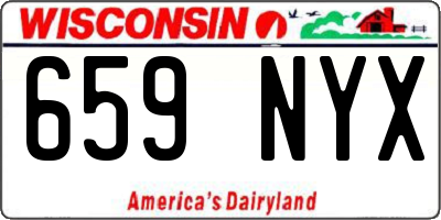WI license plate 659NYX