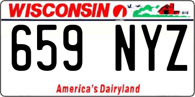 WI license plate 659NYZ