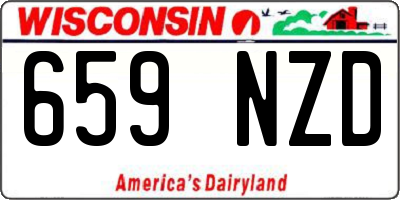WI license plate 659NZD