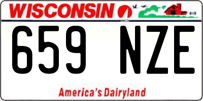 WI license plate 659NZE