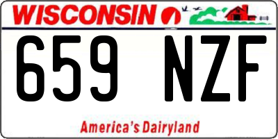 WI license plate 659NZF