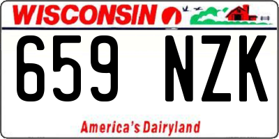 WI license plate 659NZK