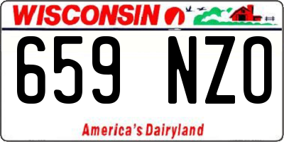 WI license plate 659NZO