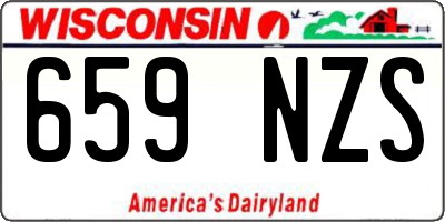 WI license plate 659NZS