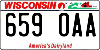 WI license plate 659OAA