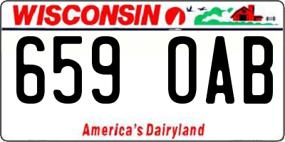 WI license plate 659OAB