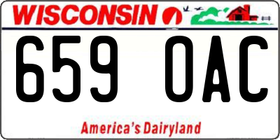WI license plate 659OAC
