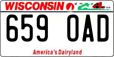 WI license plate 659OAD