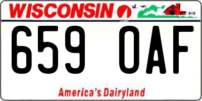 WI license plate 659OAF