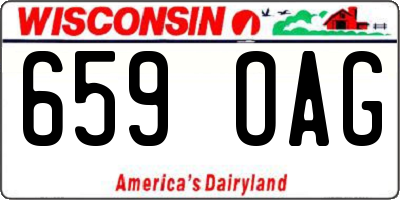 WI license plate 659OAG