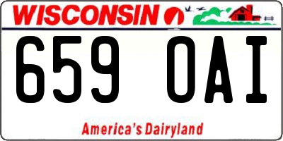 WI license plate 659OAI