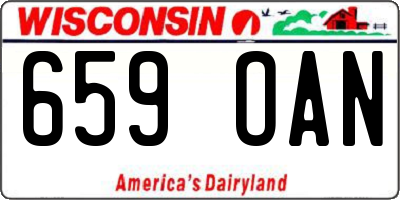 WI license plate 659OAN