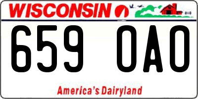 WI license plate 659OAO