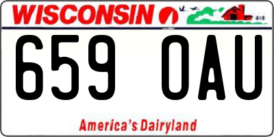 WI license plate 659OAU