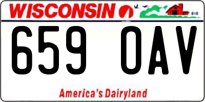 WI license plate 659OAV