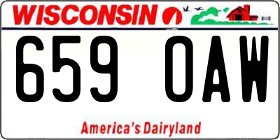 WI license plate 659OAW