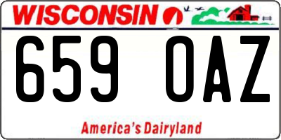 WI license plate 659OAZ