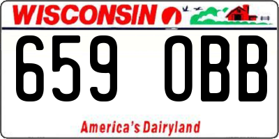 WI license plate 659OBB