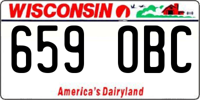 WI license plate 659OBC