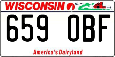 WI license plate 659OBF