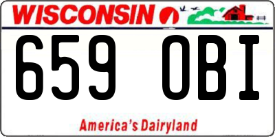 WI license plate 659OBI