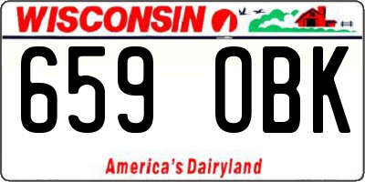 WI license plate 659OBK