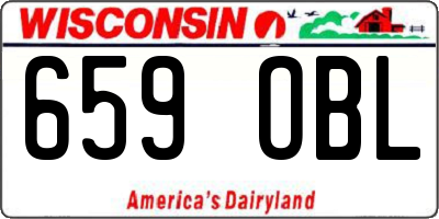 WI license plate 659OBL