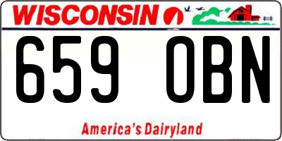 WI license plate 659OBN