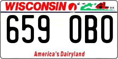 WI license plate 659OBO
