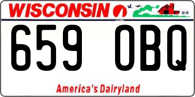 WI license plate 659OBQ