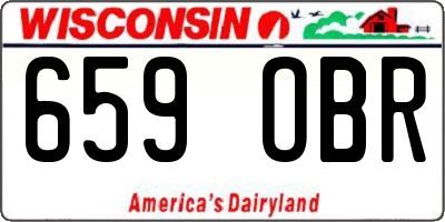 WI license plate 659OBR