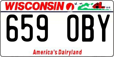 WI license plate 659OBY