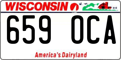 WI license plate 659OCA