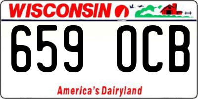 WI license plate 659OCB