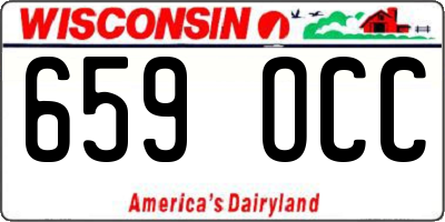 WI license plate 659OCC