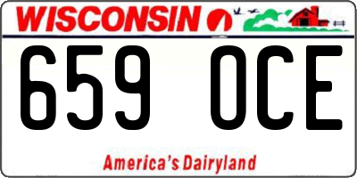 WI license plate 659OCE
