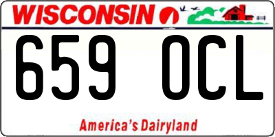 WI license plate 659OCL