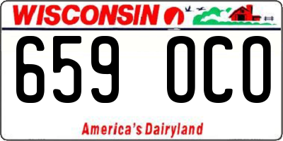 WI license plate 659OCO