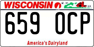 WI license plate 659OCP