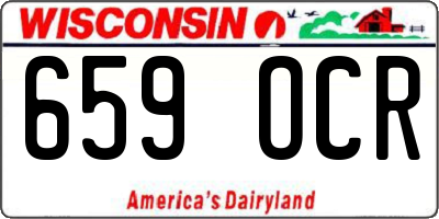 WI license plate 659OCR