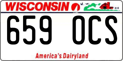 WI license plate 659OCS