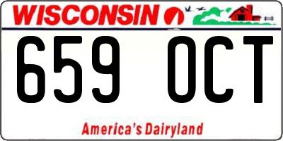 WI license plate 659OCT