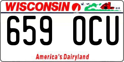 WI license plate 659OCU